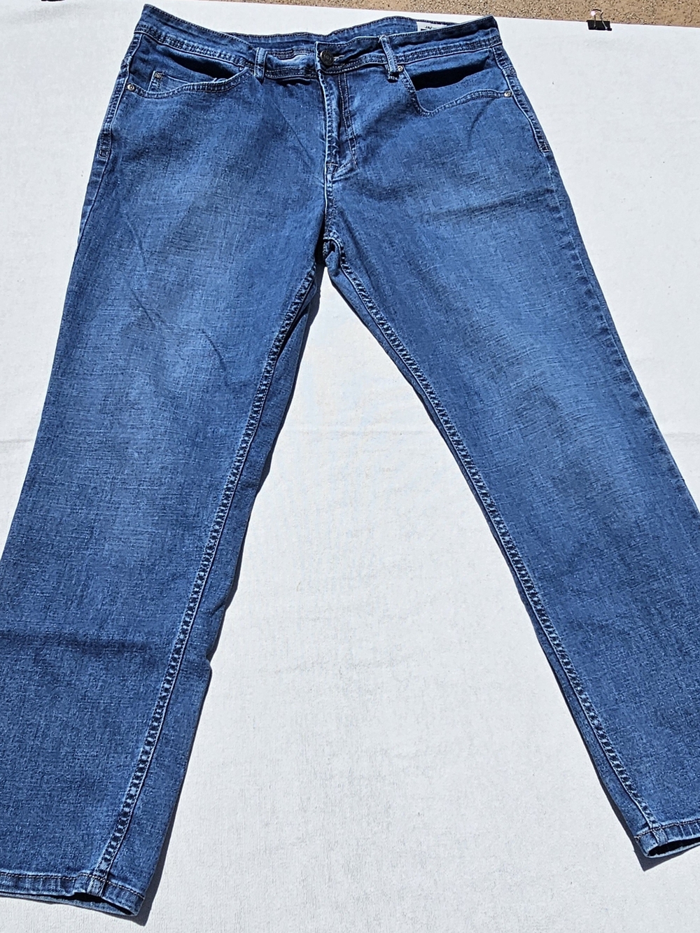 Buffalo  Blue Denim with Brown Leather Patch